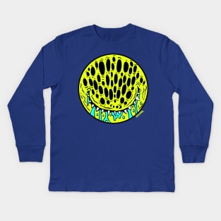 Alien Smiley Face Kids Long Sleeve T-Shirt